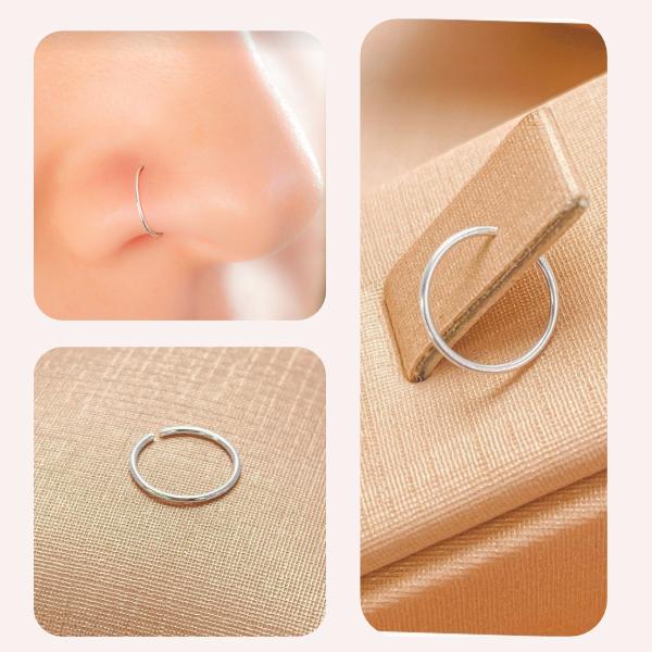 PIERCING ARGOLINHA NARIZ DE PRATA 925