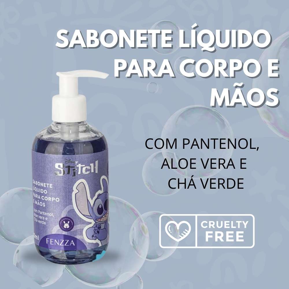 KIT STITCH SABONETE L�QUIDO E HIDRATANTE - FENZZA