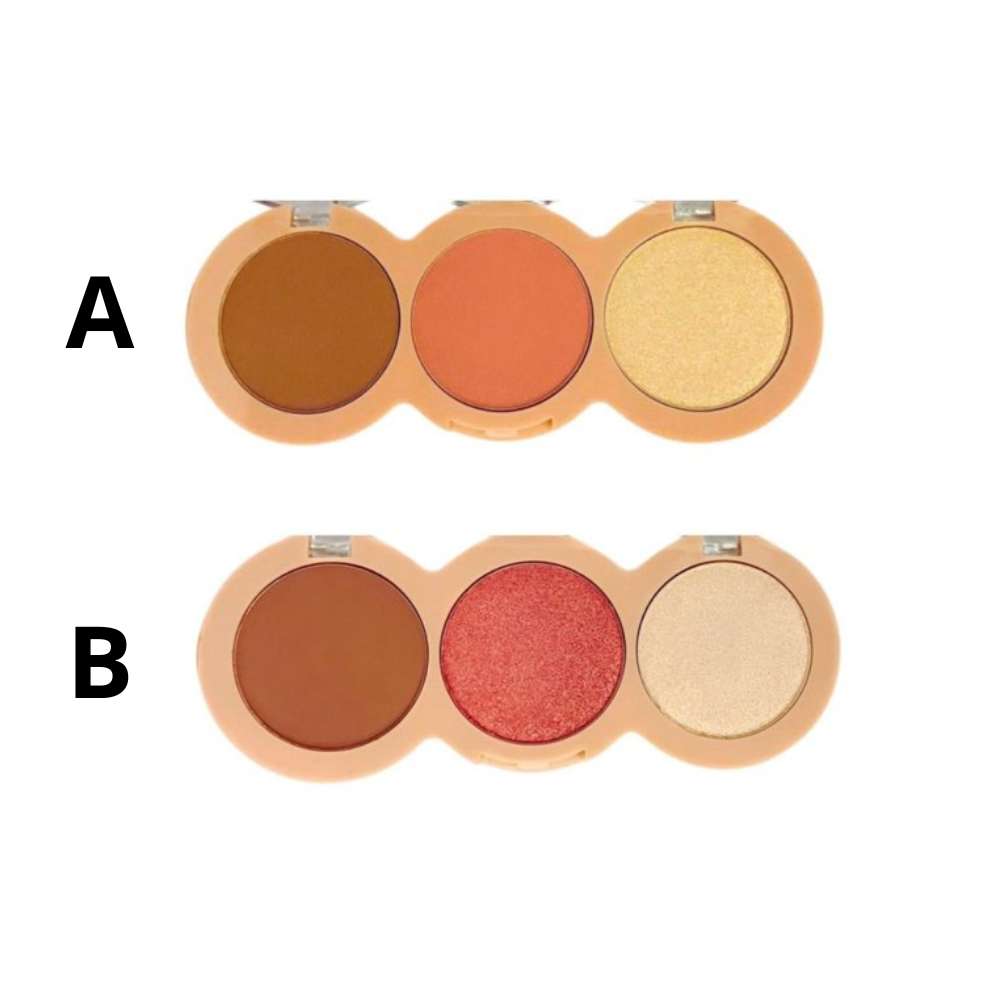 PALETA  DE BLUSH,ILUMINADOR E CONTORNO - BELLE ANGEL 