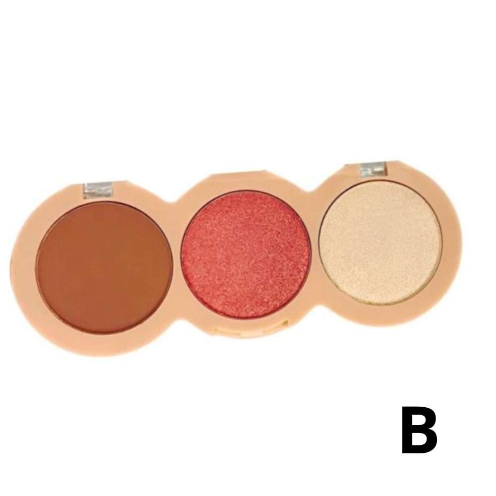 PALETA  DE BLUSH,ILUMINADOR E CONTORNO - BELLE ANGEL 
