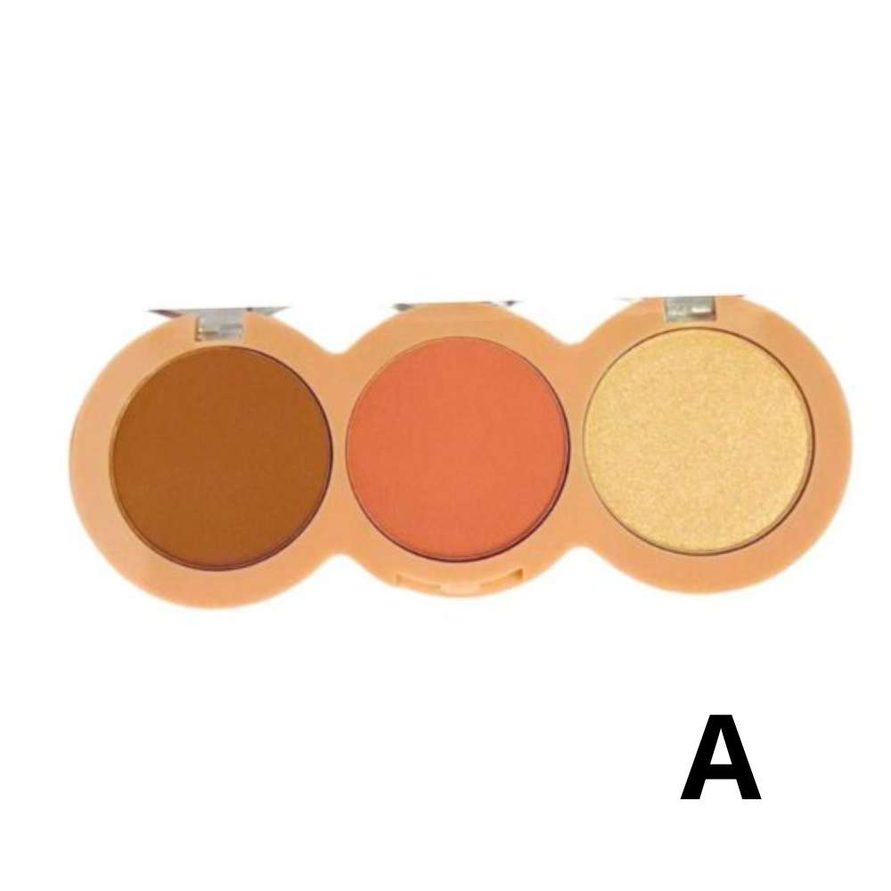 PALETA  DE BLUSH,ILUMINADOR E CONTORNO - BELLE ANGEL 