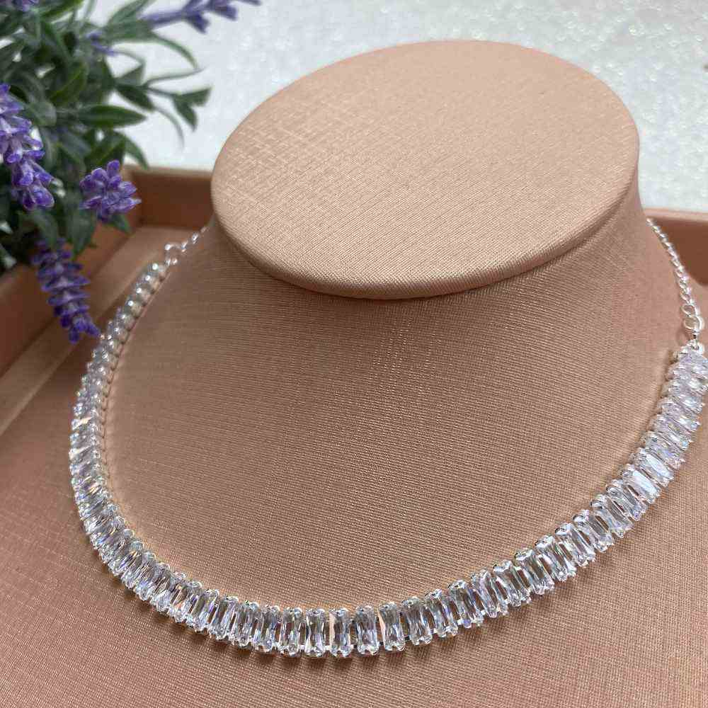 COLAR AURORA DE CRISTAL - FOLHEADO 