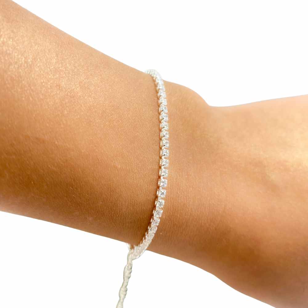 PULSEIRA RIVIERA DELICADA  PRATEADO FOLHEADO - COM BRINDE