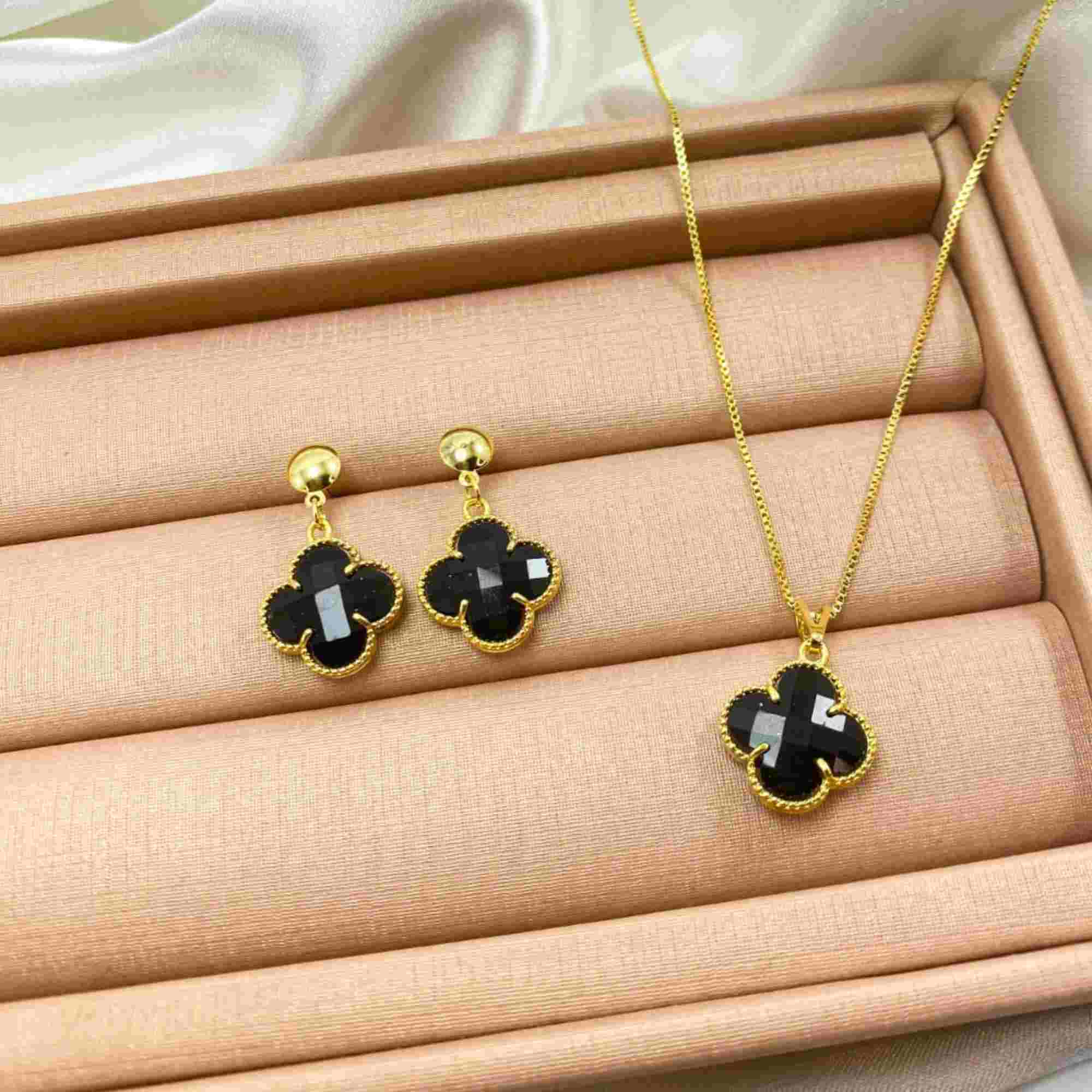 KIT ESS�NCIA DO TREVO DOURADO FOLHEADO - COM BRINDE 