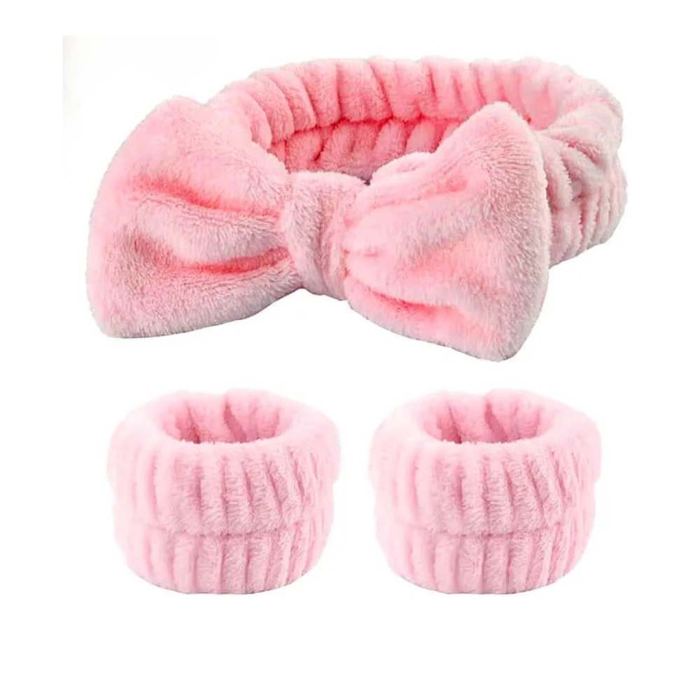 KIT FAIXA DE CABELO E PULSO PARA SKINCARE