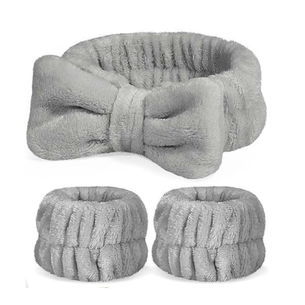 KIT FAIXA DE CABELO E PULSO PARA SKINCARE