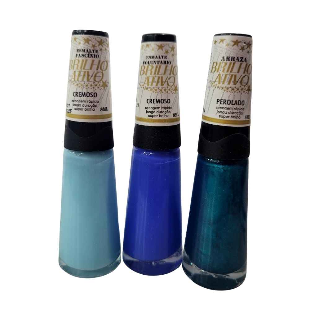 KIT 3 ESMALTES BRILHO ATIVO 04