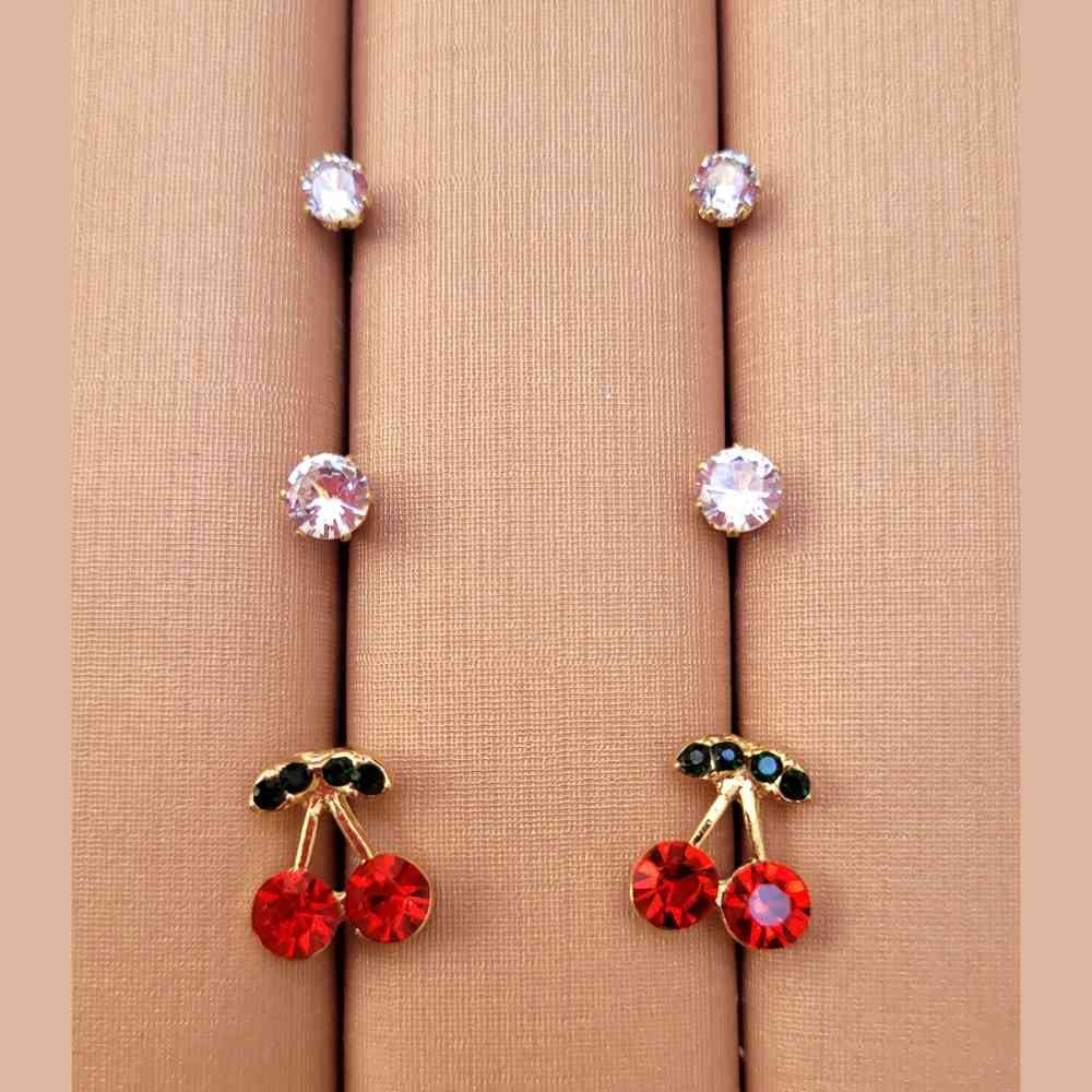 KIT BRINCOS DELICADOS - PONTO DE LUZ E CEREJINHA 