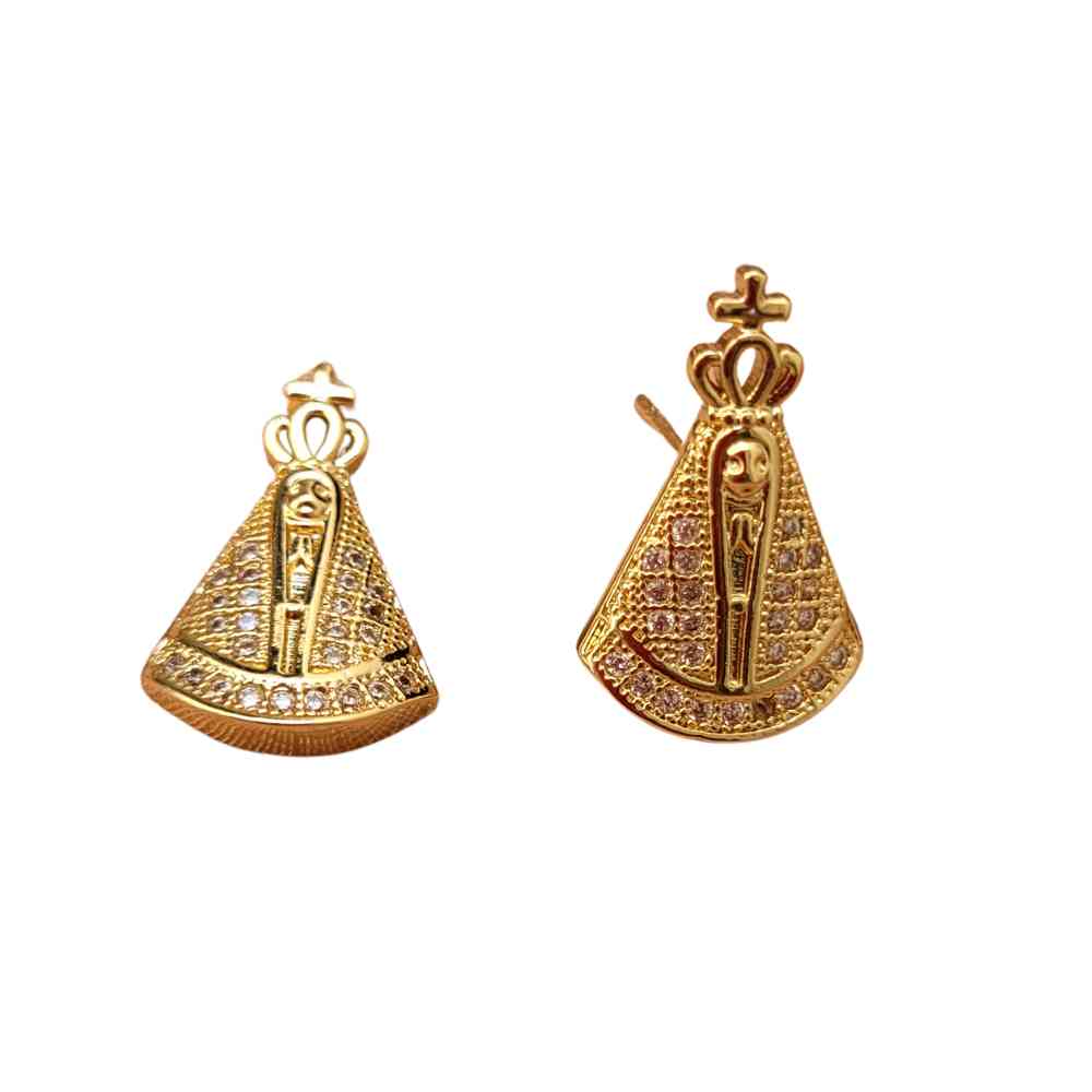 BRINCO NOSSA SENHORA APARECIDA COM STRASS