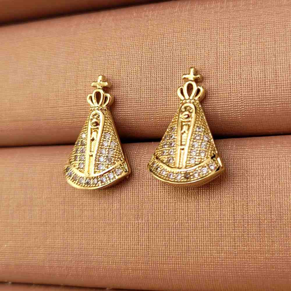 BRINCO NOSSA SENHORA APARECIDA COM STRASS