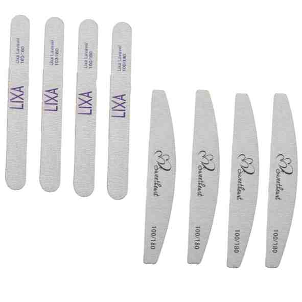 KIT 8LIXAS PARA UNHAS USO PROFISSIONAL E DOM�STICO - 100/180